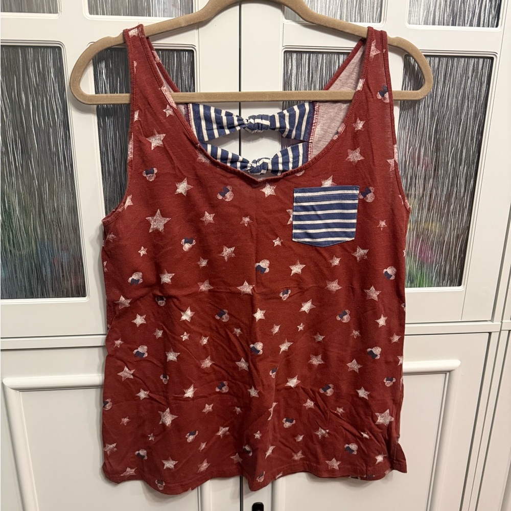 Disney Vintage-Looking American Flag Tank Top